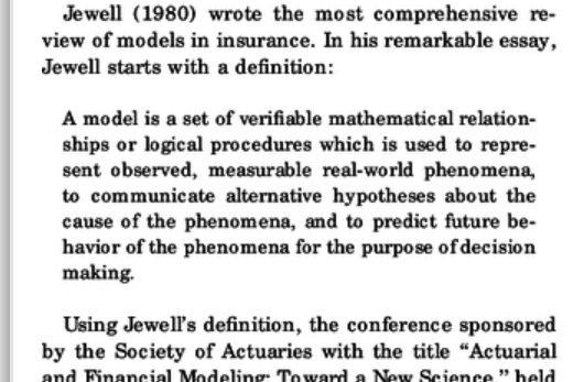 a quote from an article by James Hickman about the purpose of mathematical models.